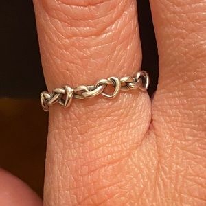 Knotted heart ring